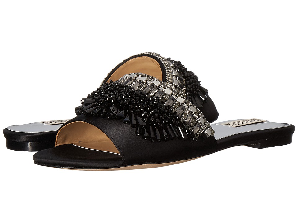 Badgley Mischka Kassandra (Black Satin) Women