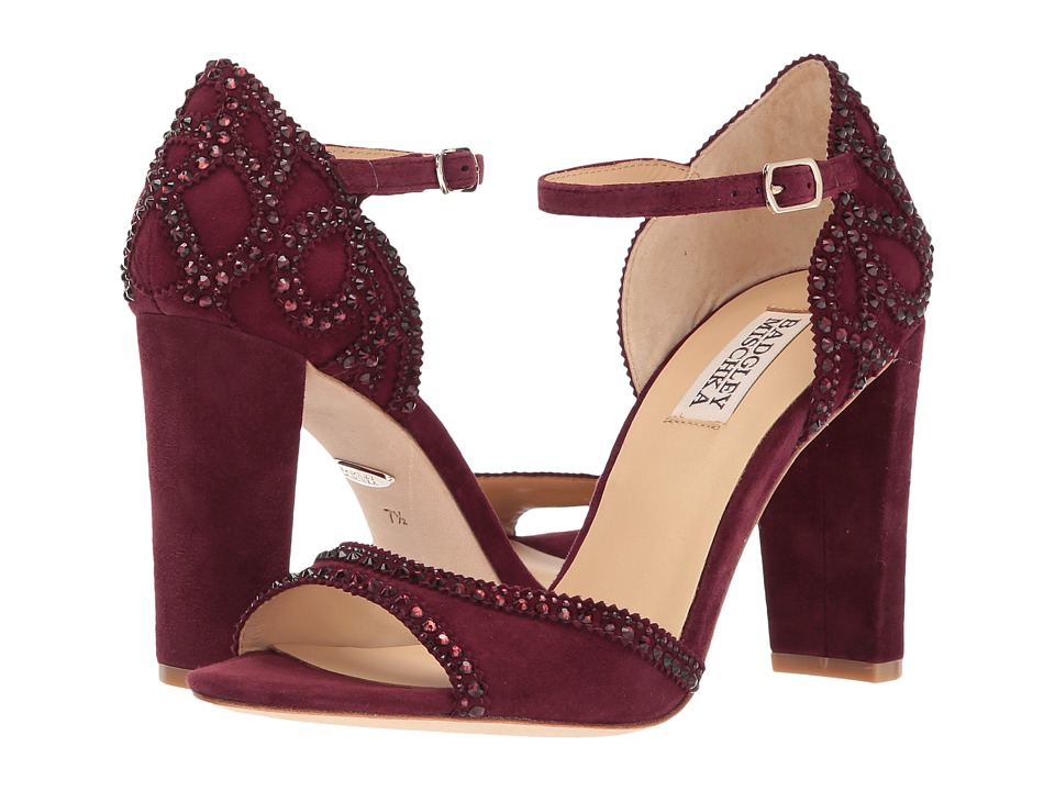Badgley Mischka Kelly II (Wine Kid Suede) Women