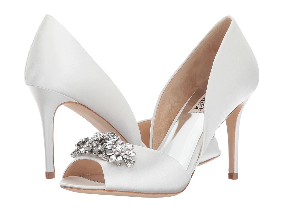 Badgley Mischka Kaden (White Satin) Women