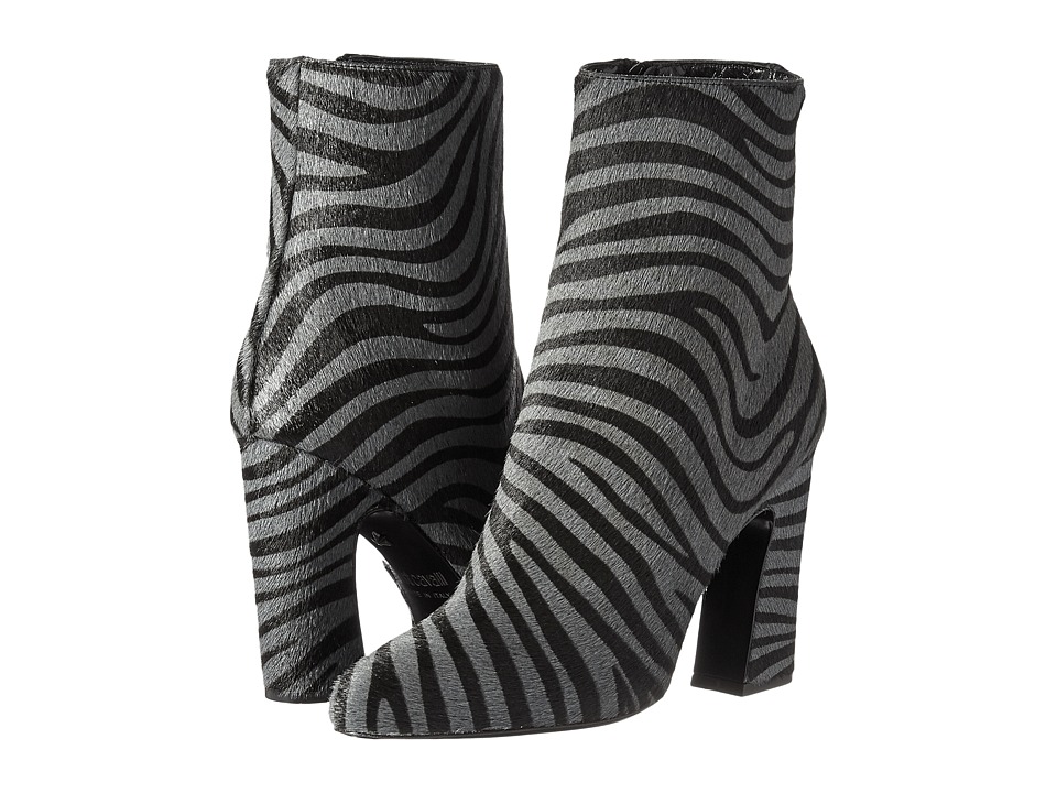 Just Cavalli Zebra Ankle Boot (Gargoyle) Women