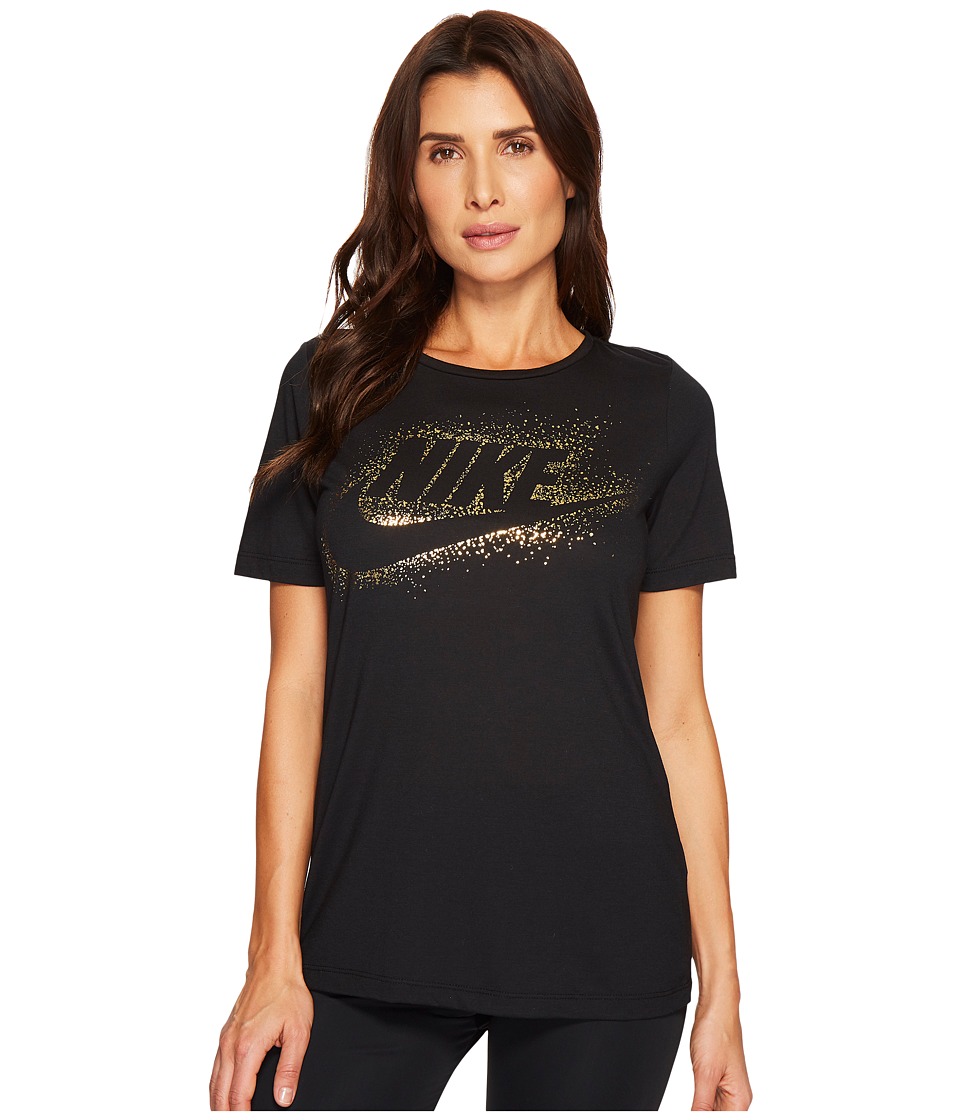 Nike Sportswear Essential Metallic Tee (Black) Women