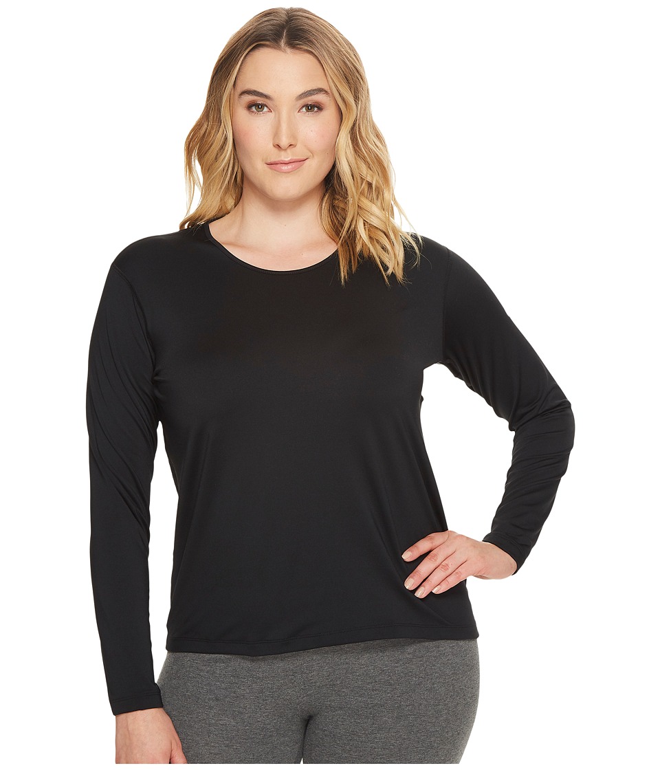 Nike Pro Warm Training Top (Size 1X-3X) (Black/White) Women