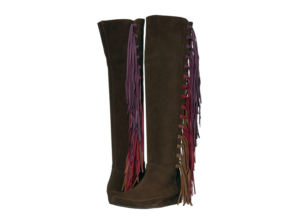 Etro Tall Fringe Boot (Chocolate) Women