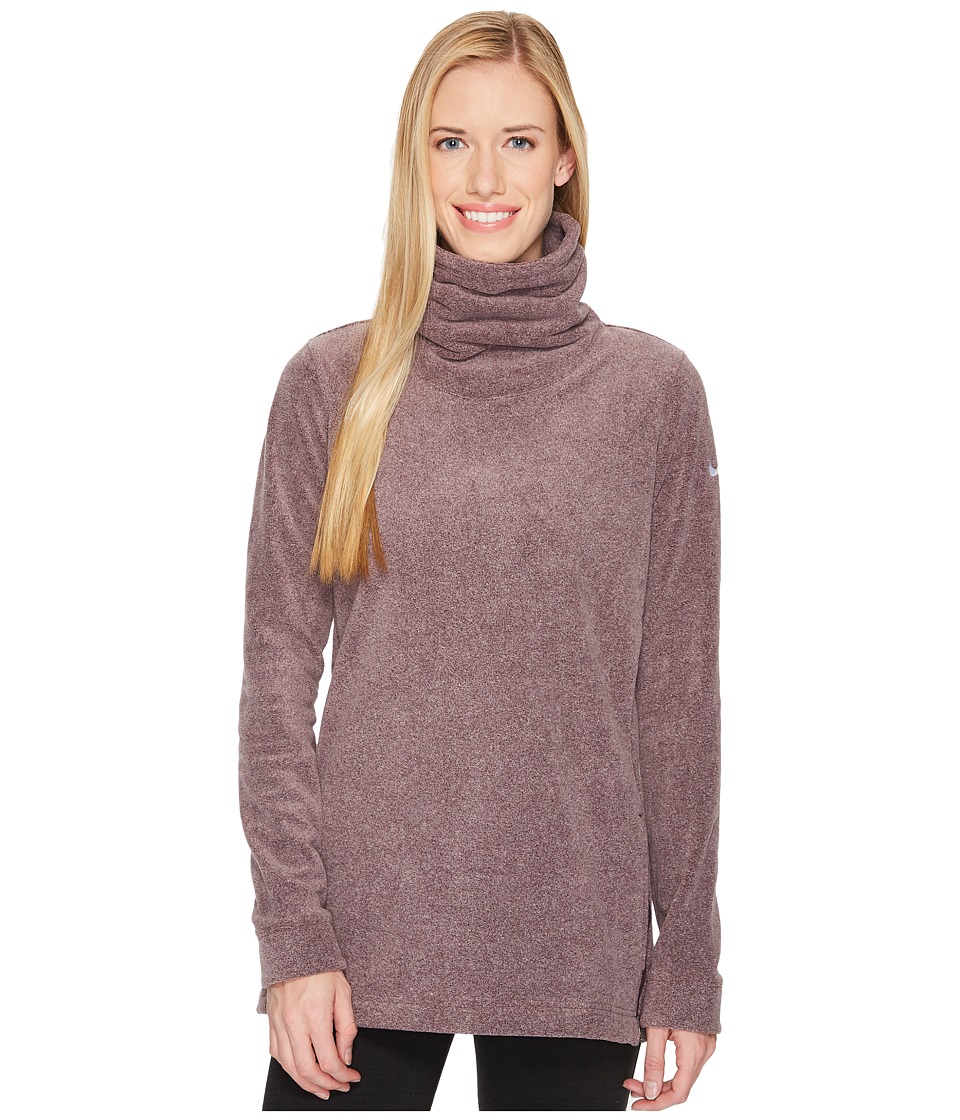 Nike Therma Tunic Training Top (Port Wine/Heather/Glacier Grey) Women