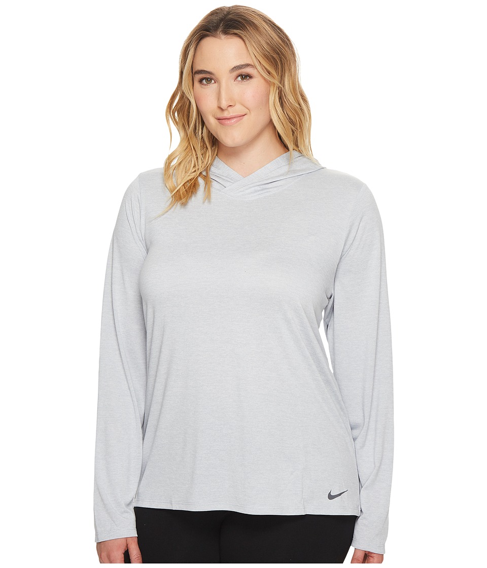 Nike Dry Training Top (Size 1X-3X) (Wolf Grey/White/Dark Grey) Women