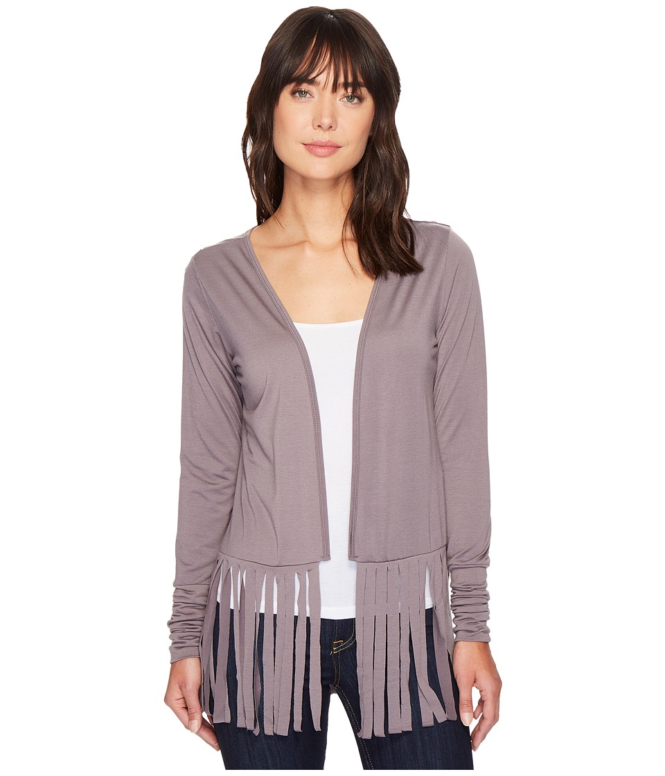 Roper 1461 Poly Spandex Long Sleeve Cardigan (Black) Women