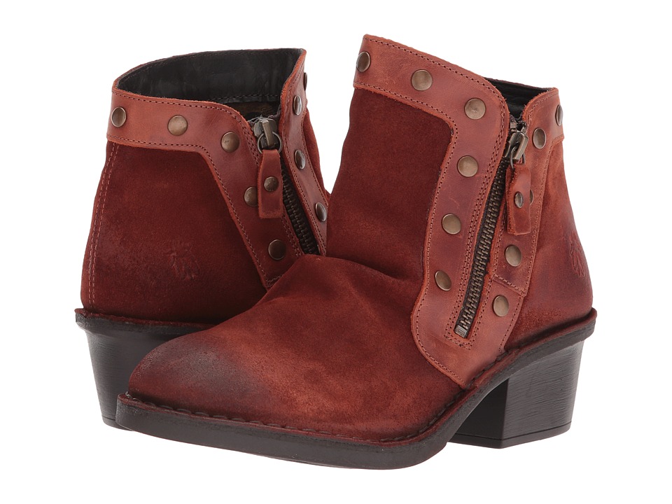 FLY LONDON Duke941Fly (Brick/Brick Oil Suede/Rug) Women