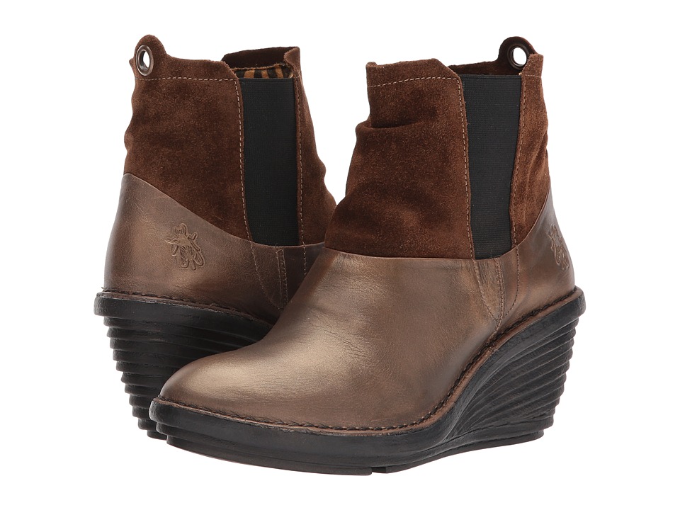 FLY LONDON Sula673Fly (Olive/Camel Grace/Oil Suede) Women