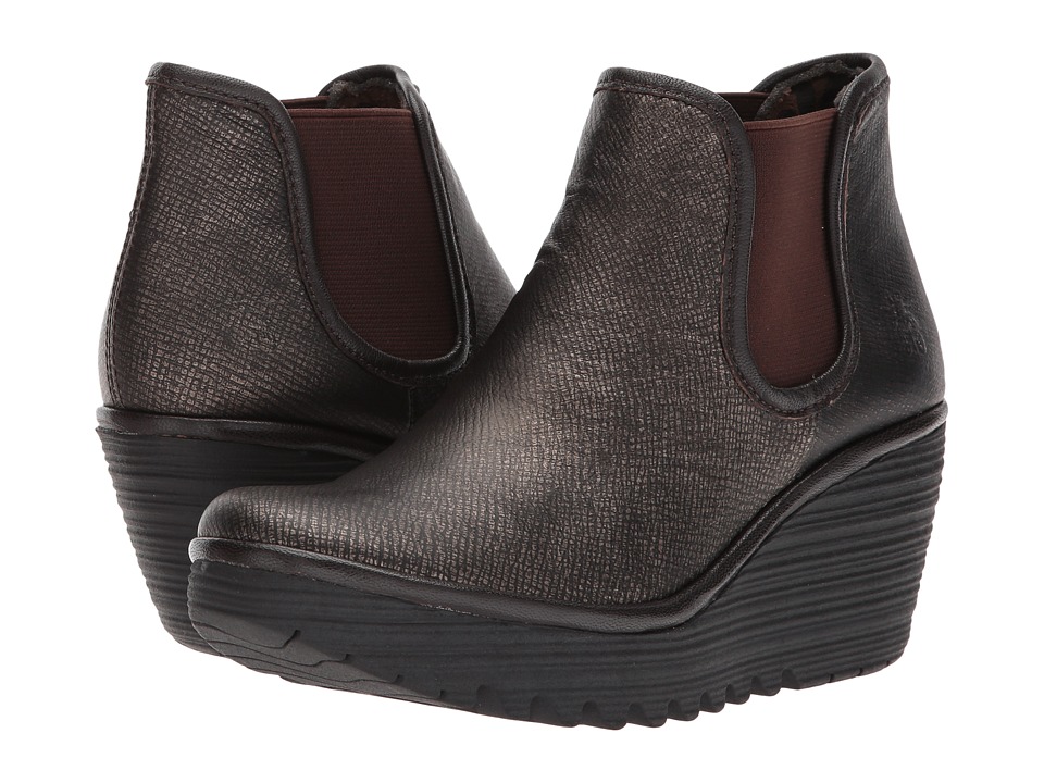 FLY LONDON Yat (Bronze/Chocolate Franz/Mousse) Women