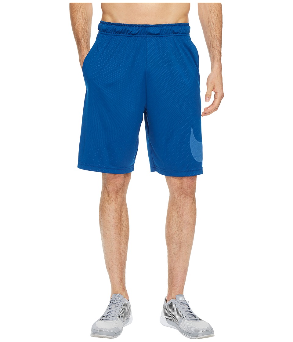 Nike Dry Embossed Training Short (Gym Blue/White) Men