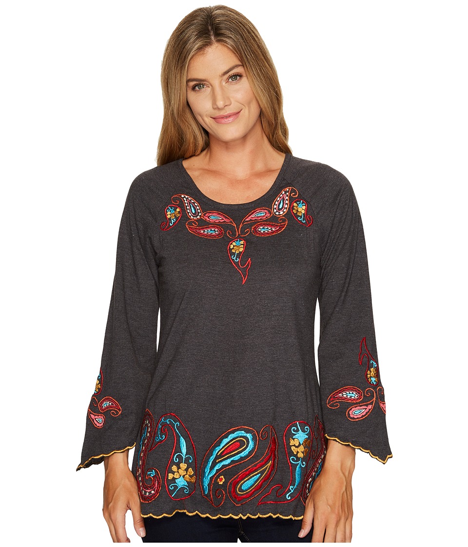 Scully Anara Embroidered Tunic (Charcoal) Women