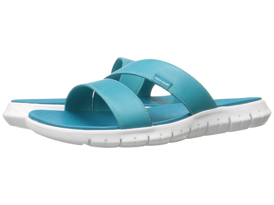 Cole Haan Zerogrand 2 Strap Sandal (Capri Breeze Leather/Optic White) Women