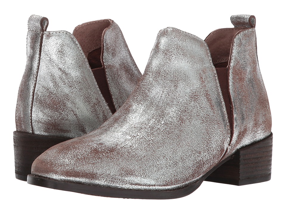 Seychelles Offstage Bootie (Pewter Metallic Suede) Women