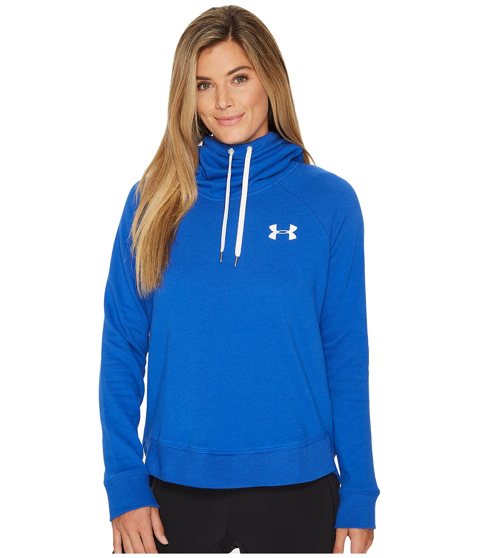 Under Armour Favorite Fleece Pullover Left Chest Hoodie (Lapis Blue/White) Women