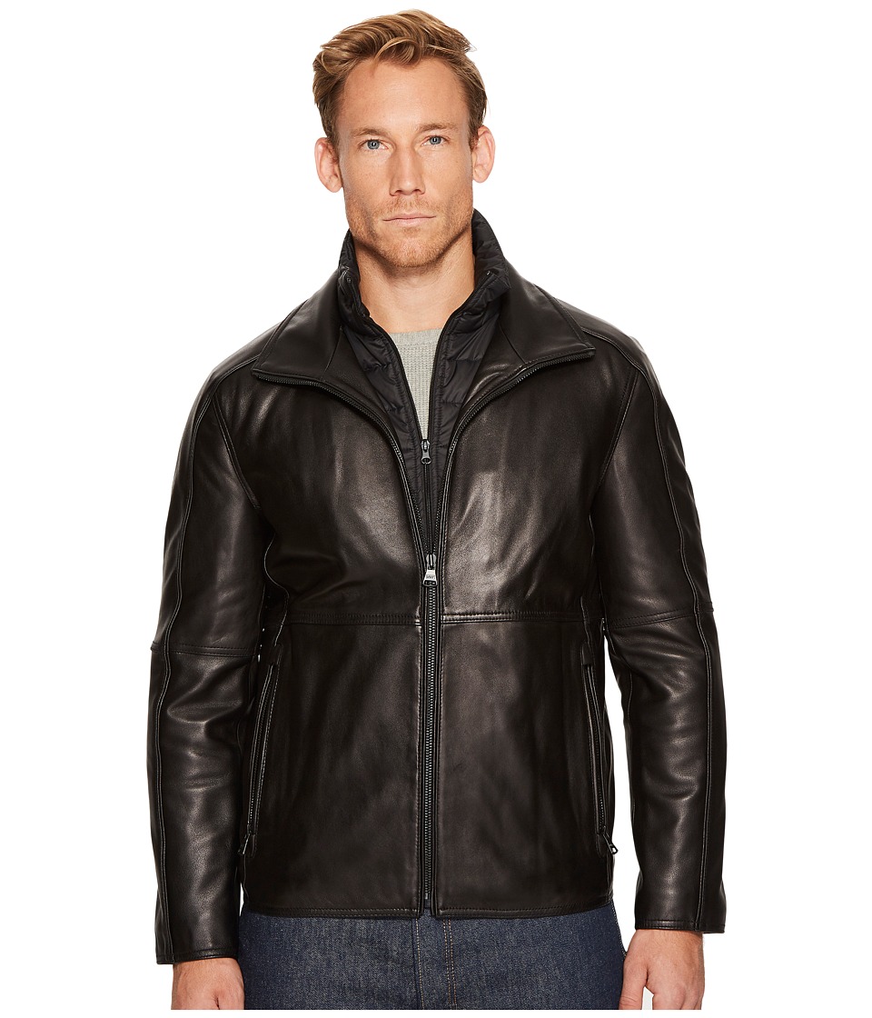 Marc New York by Andrew Marc Mens Dinsmore Faux Leather Moto Jacket