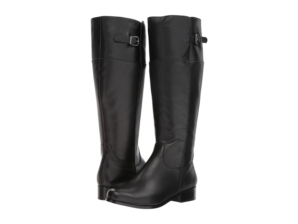 Vaneli Record Wide Calf (Black Nappa/Gunmetal Buckle) Women