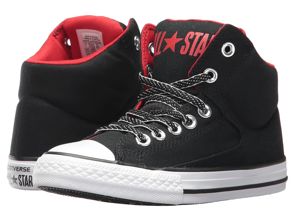 Converse Kids Chuck Taylor All Star High Street Hi (Little Kid/Big Kid) (Black/Casino/White) Boys Shoes