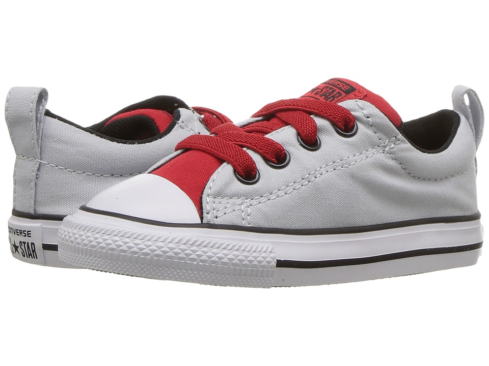 Converse Kids Chuck Taylor All Star Street Slip (Infant/Toddler) (Pure Platinum/Casino/Black) Boys Shoes