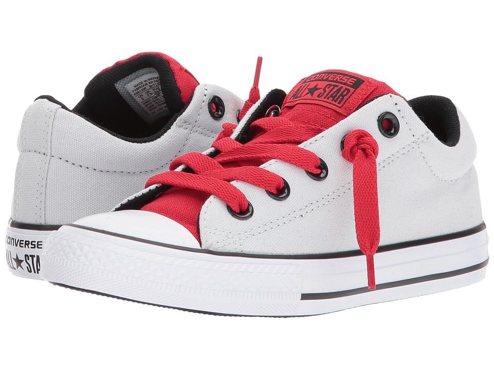 Converse Kids Chuck Taylor All Star Street Slip (Little Kid/Big Kid) (Pure Platinum/Casino/Black) Boys Shoes