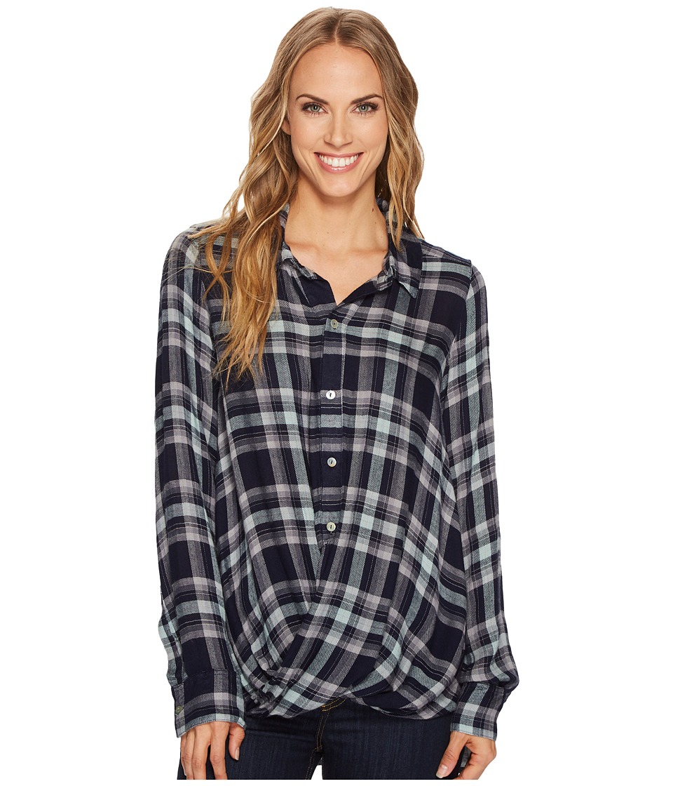 Mod-o-doc Aquamist Long Sleeve Twist Hem Shirt (Aquamist) Women