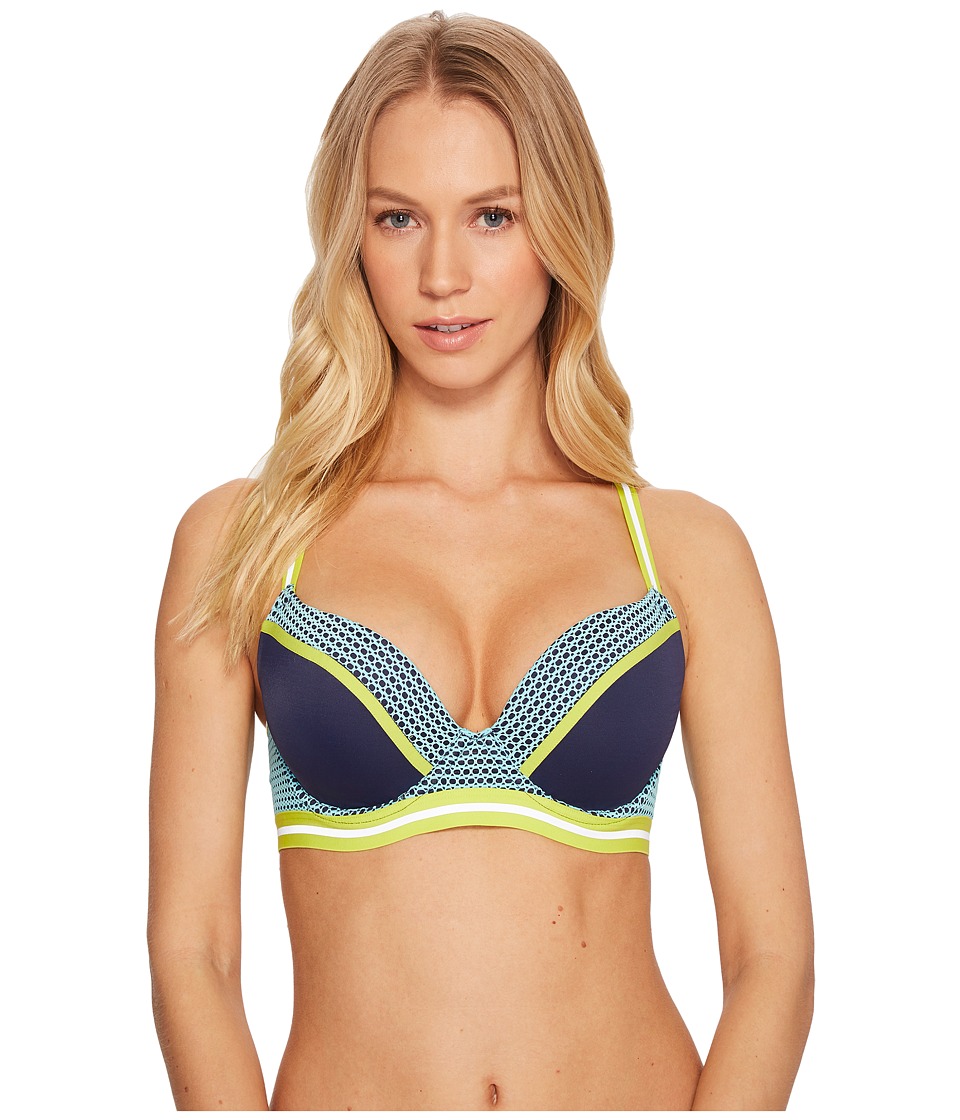 OnGossamer Active Uplift Push-Up Plunge Sport Bra G9122 (Eclipse) Women
