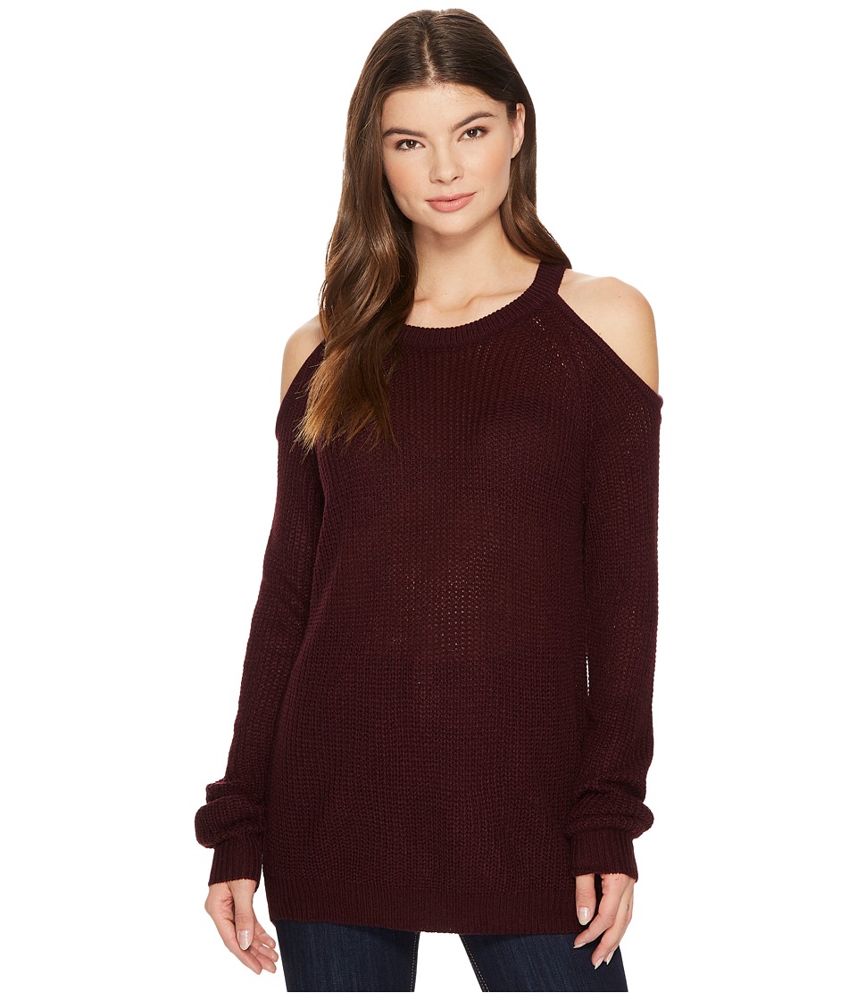 Sanctuary Riley Bare Shoulder Sweater (Zinfandel) Women