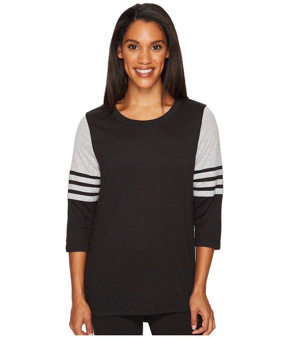 adidas Long Sleeve Jersey Top Q4 (Black/Medium Grey Heather) Women