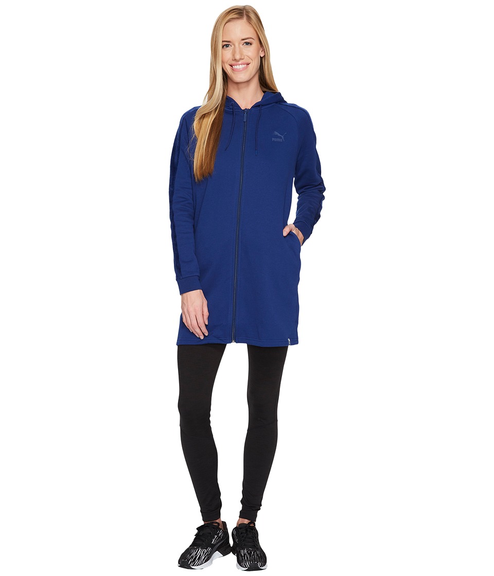 PUMA Winterized Archive Logo T7 Full Zip Hoodie (Blue Depths) Women