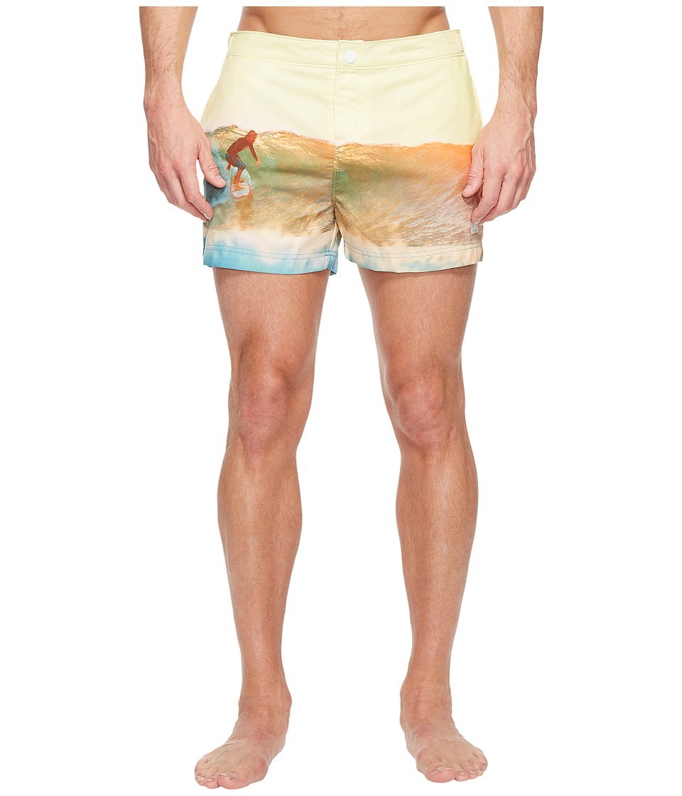 Original Penguin Surfer Fixed Box Volley Swim Trunk (Freesia) Men