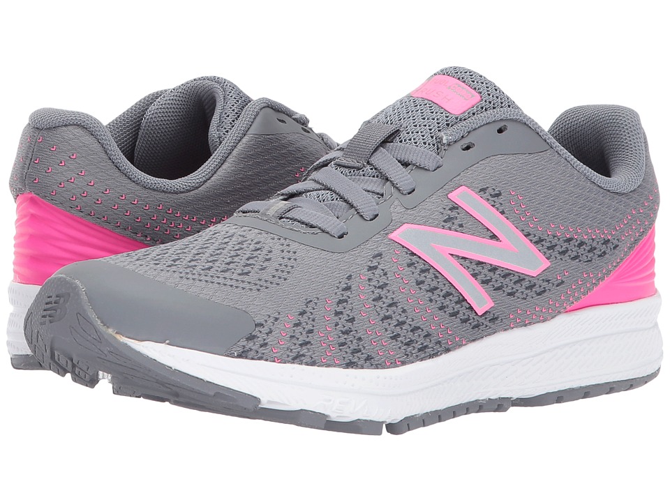 New Balance Kids KJRUSv3P (Little Kid) (Grey/Pink) Girls Shoes