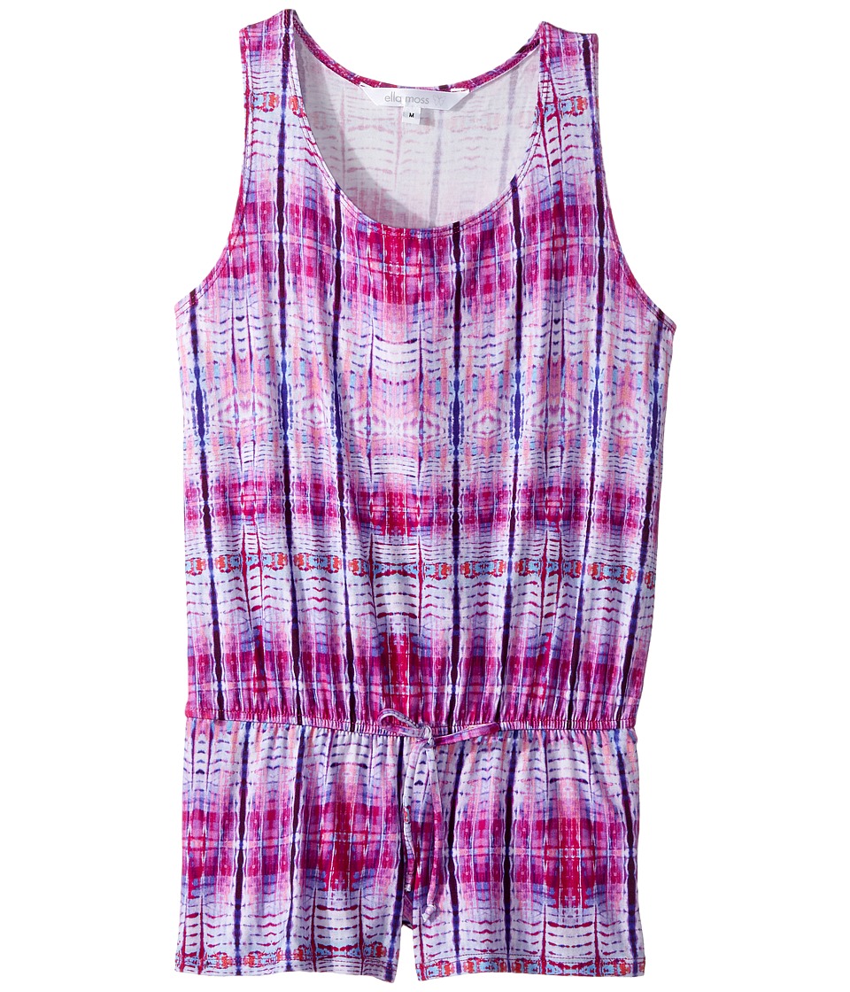 Ella Moss Girl Printed Romper Cover-Up (Big Kids) (Purple) Girl