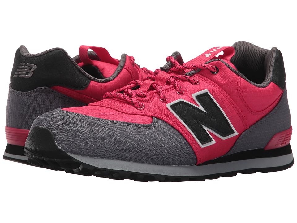 New Balance Kids Breathe 574 (Big Kid) (Pink/Grey 2) Girl