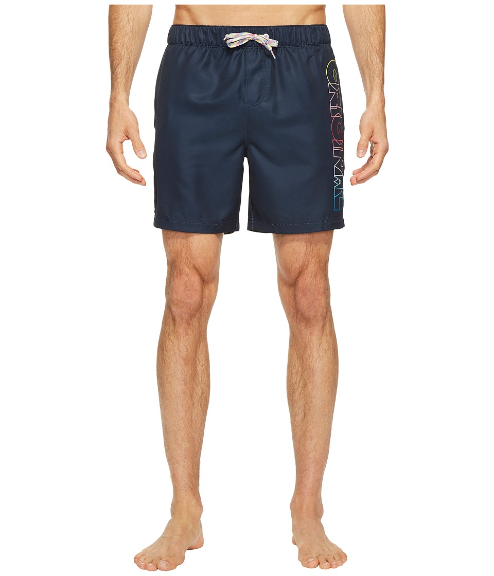 Original Penguin Ombre Original Elastic Volley Swim Trunk (Dark Sapphire) Men