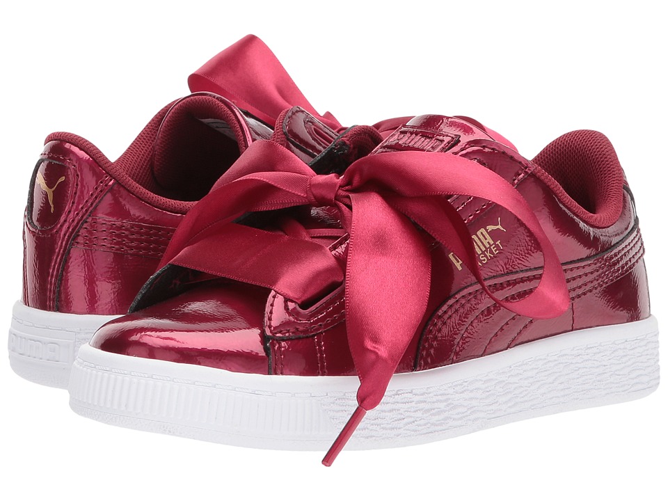 Puma Kids Basket Heart Glam (Little Kid/Big Kid) (Tibetan Red/Tibetan Red) Girls Shoes