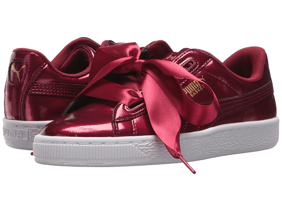 Puma Kids Basket Heart Glam (Big Kid) (Tibetan Red/Tibetan Red) Girls Shoes