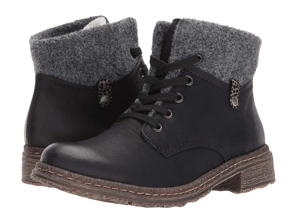 Rieker 74234 Paris 34 (Black/Granit) Women