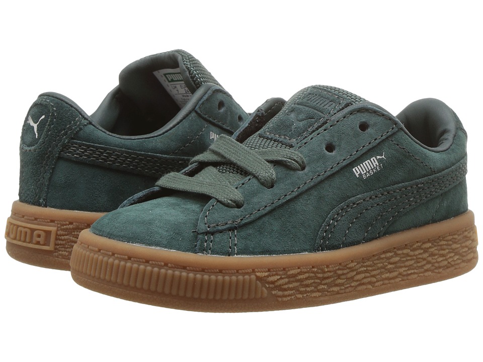 Puma Kids Basket Classic Weatherproof (Toddler) (Green Gables/Green Gables) Girls Shoes