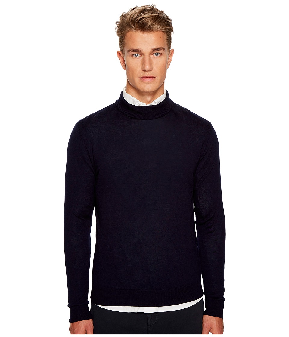 eleventy Fine Gauge Turtleneck (Navy) Men