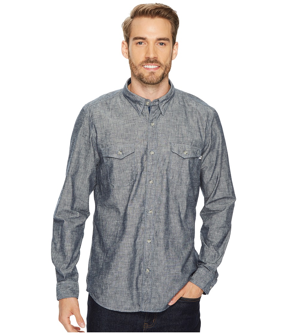 Timberland Long Sleeve Mumford River Camo Chambray Shirt (Dark Sapphire Yarn-Dye) Men