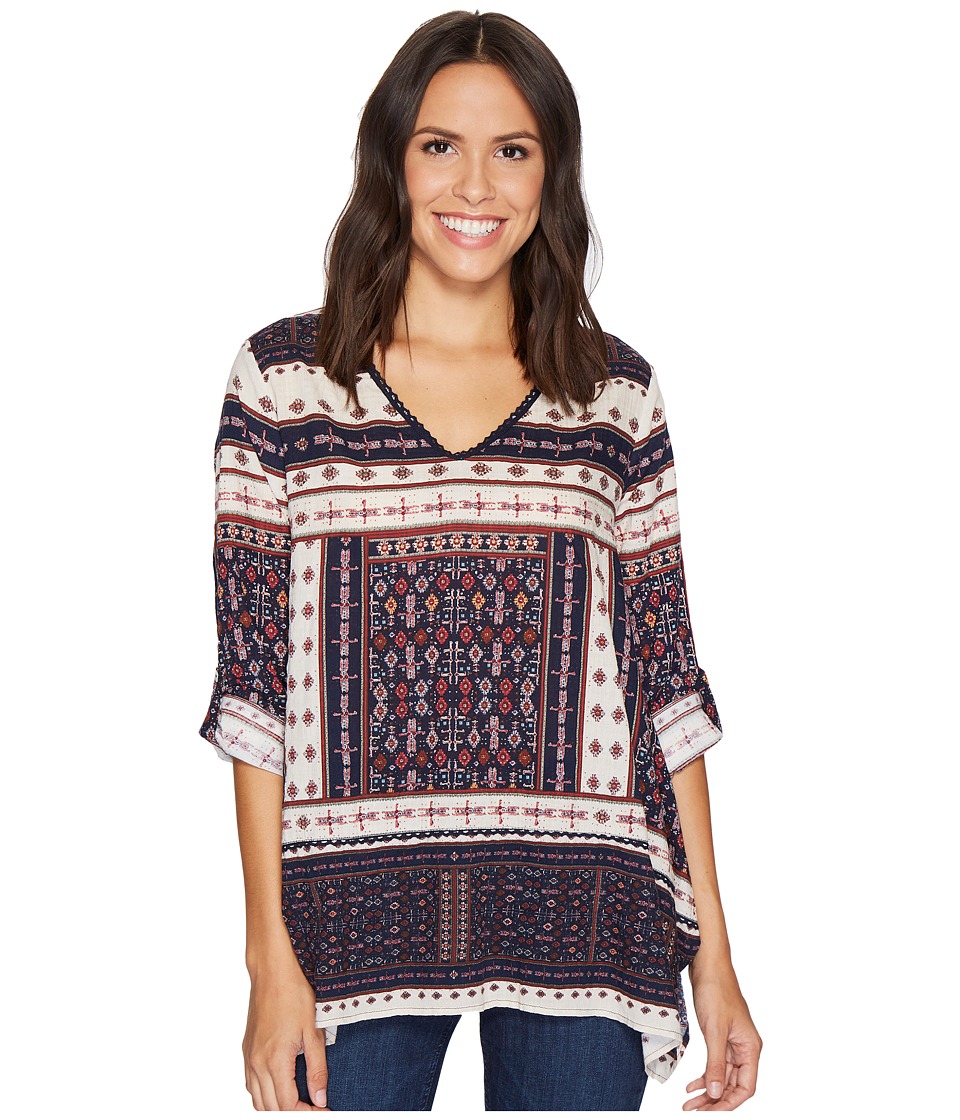 Dylan by True Grit Recycled Cotton Prints Cassidy Tunic (Indigo) Women