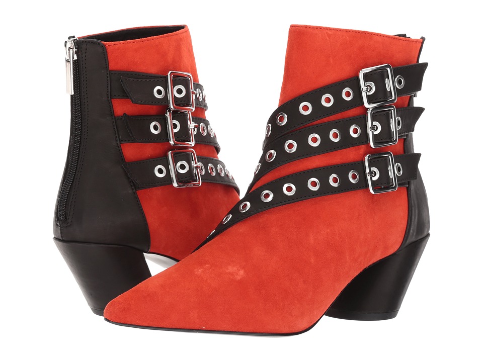 Shellys London Frasier Strappy Ankle Boot (Red) Women