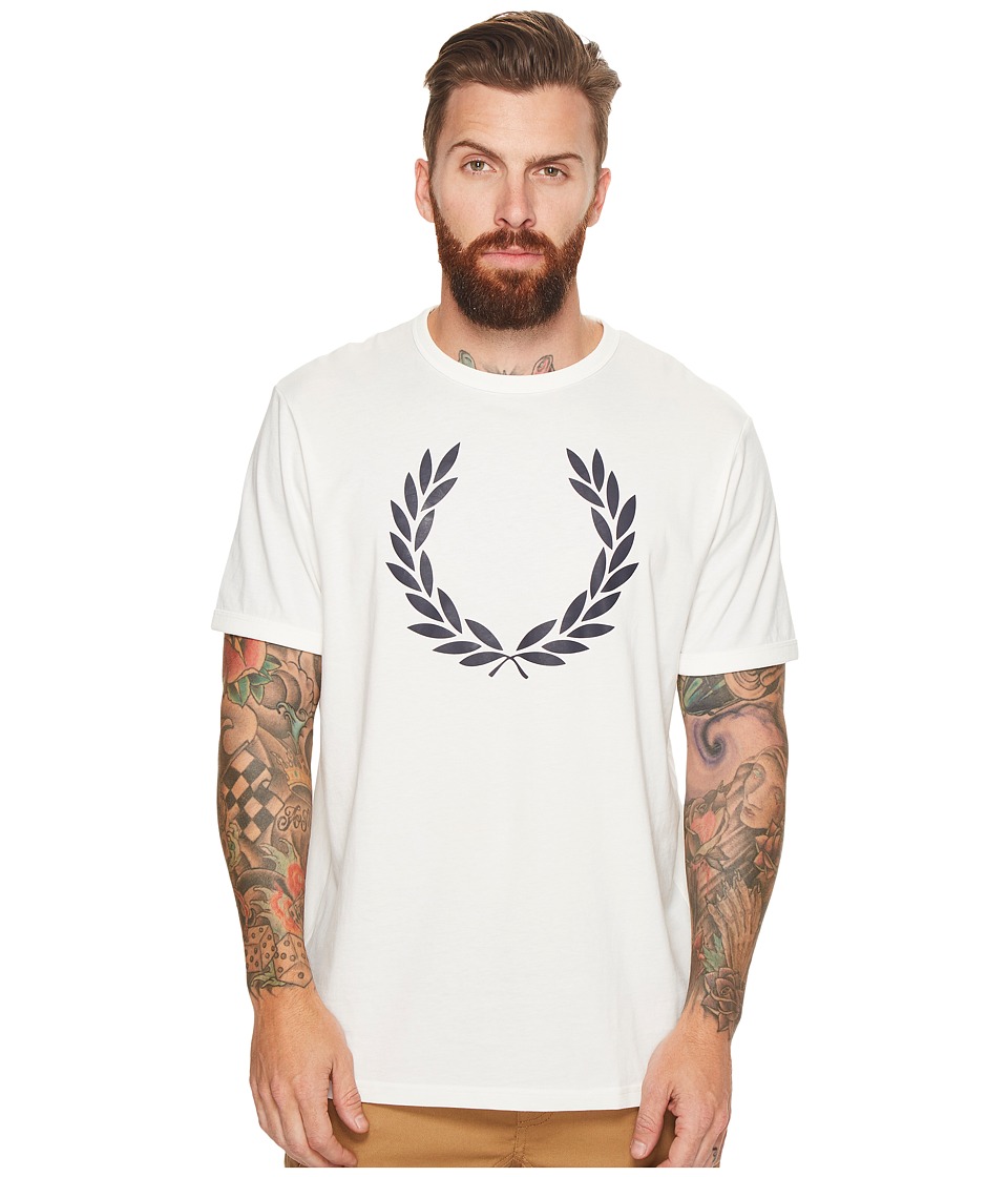 Fred Perry Laurel Wreath Ringer T-Shirt (Snow White) Men
