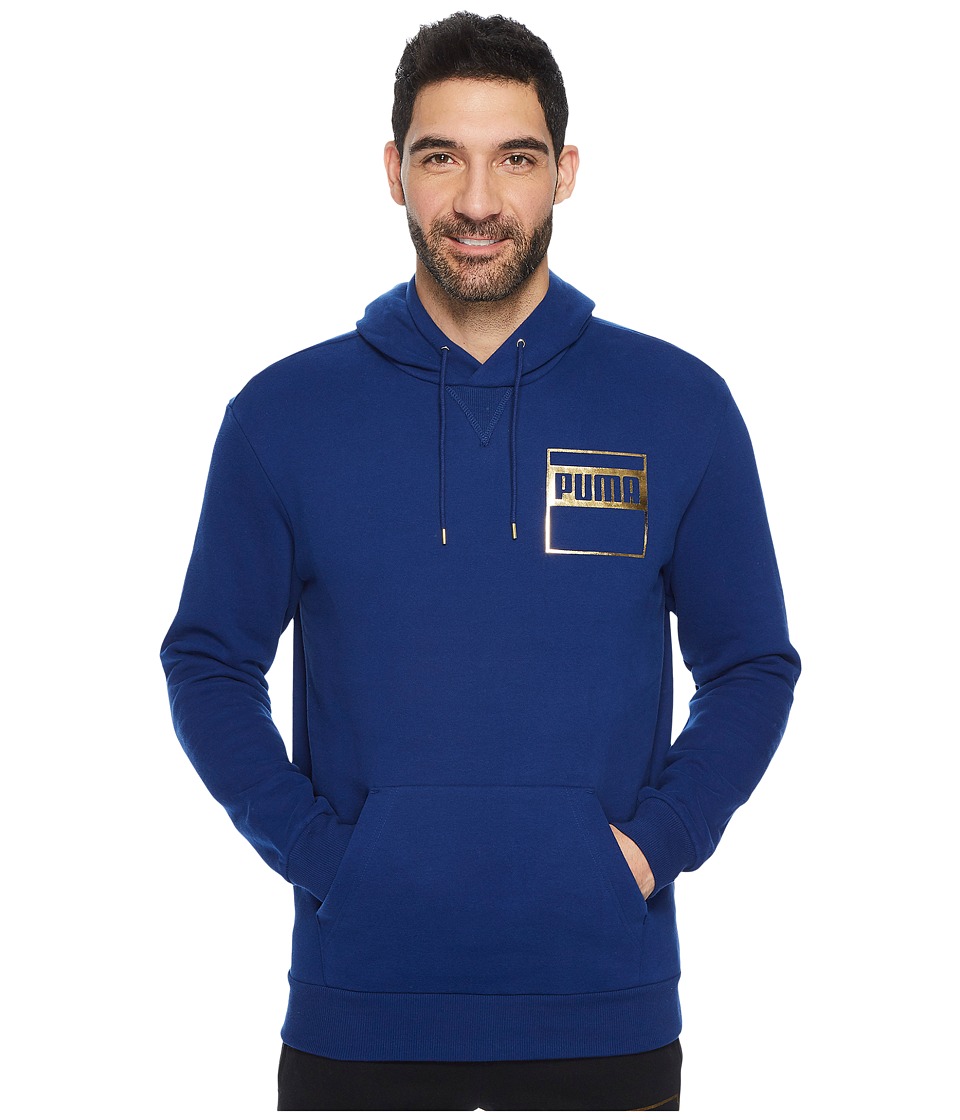 PUMA Rebel Gold Hoodie Fleece (Blue Depths) Men