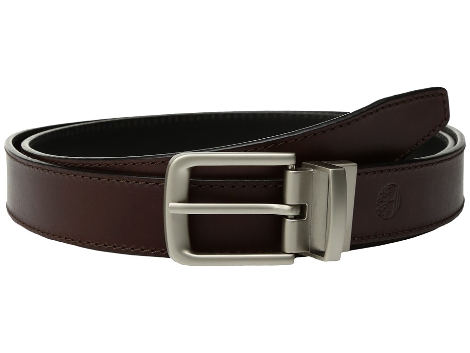 timberland men's classic leather belt reversible from brown to black