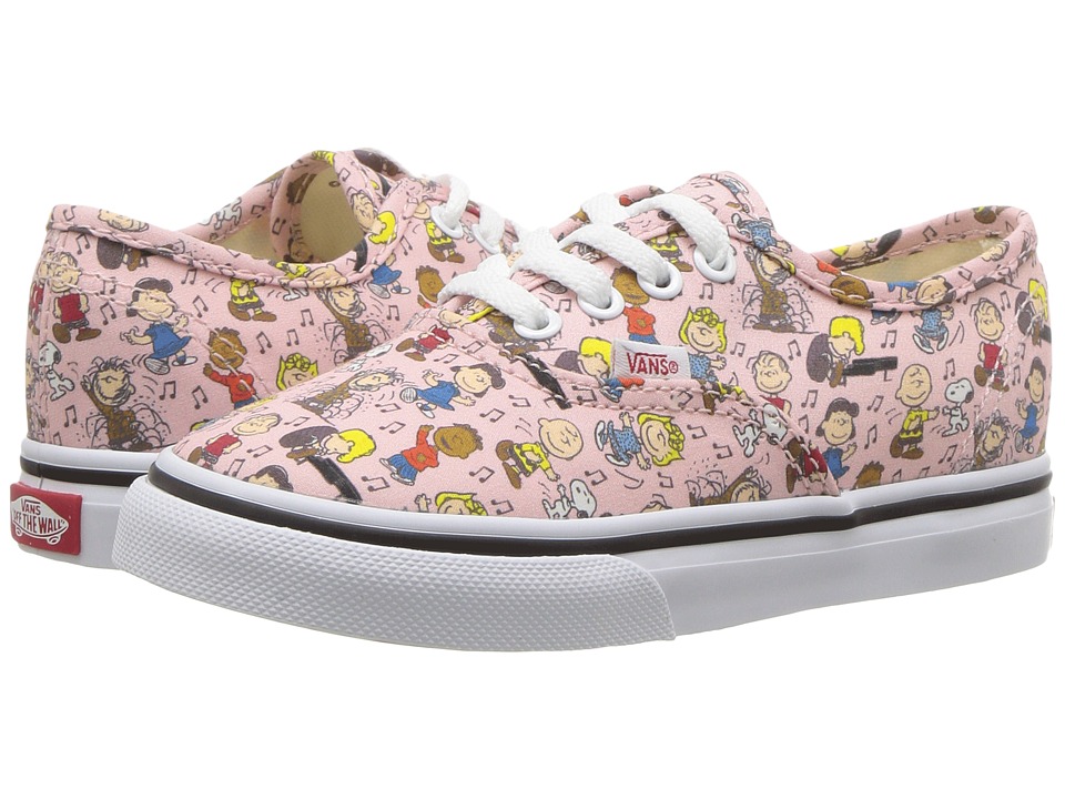 Vans Kids Authentic x Peanuts (Toddler) ((Peanuts) Dance Party/Pink) Kids Shoes