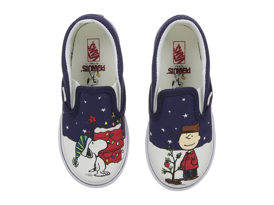 Vans Kids Classic Slip-On x Peanuts Christmas (Toddler) ((Peanuts) Charlie/Tree) Kids Shoes