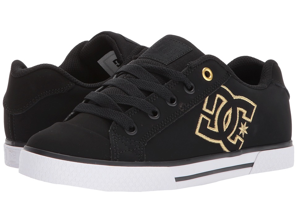DC Chelsea SE W Black Gold Womens Skate Shoes DC Chelsea SE W Black Gold Womens Skate Shoes