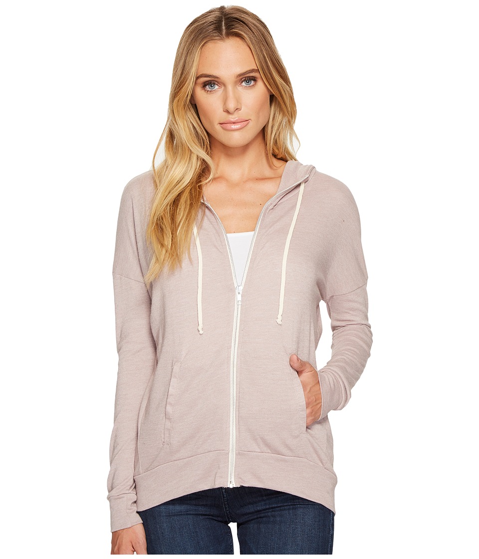 Alternative Eco Jersey Cool Down Zip Hoodie (Eco True Pale Violet) Women