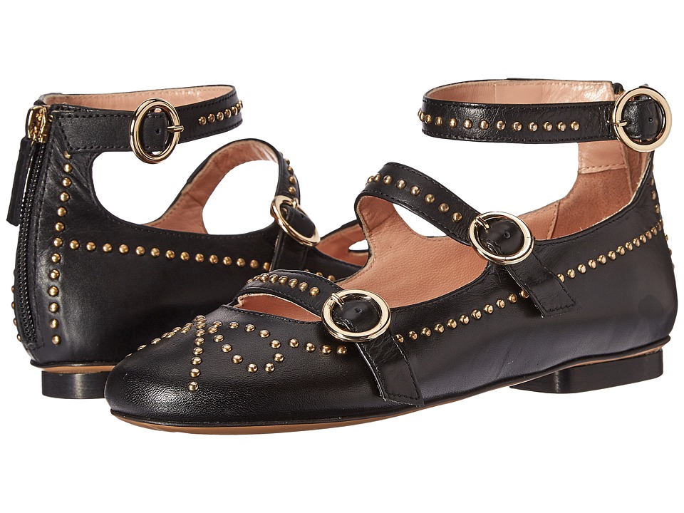 Boutique Moschino Studded Strappy Flat (Black) Women