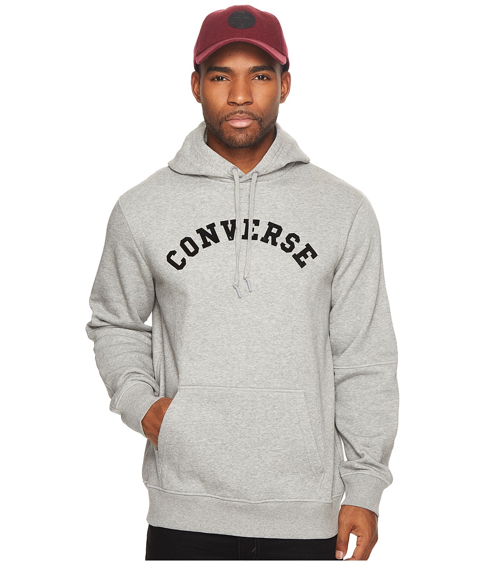 Converse Quilted Panel Pullover Hoodie (Vintage Grey Heather) Men